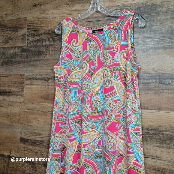 RN Studio Ronnie Nicole Floral Paisley Slip Dress L Gardencore Fairycore Whimsy - Picture 2 of 11